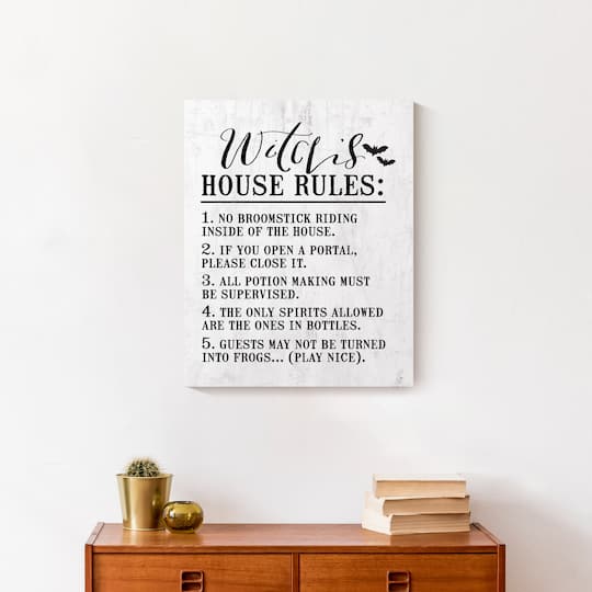 Witch House Rules Canvas Wall Art